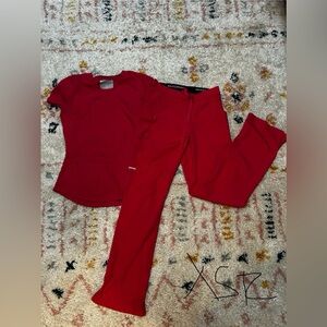 Hot pink sketchers barco scrub set